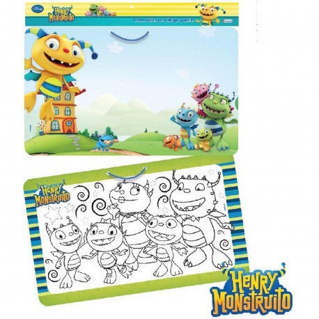 Dhm07983 Pizarra Bifaz Para Crayon Henry Monstruito