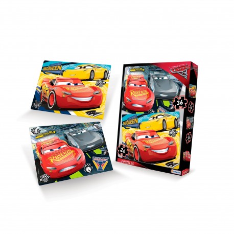 Dcr07749 2 Puzzles 24 Y 36 Piezas Cars 3