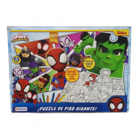 Vsp03312 Puzzle De Piso Supergigante 24 Piezas Bifaz Spidey