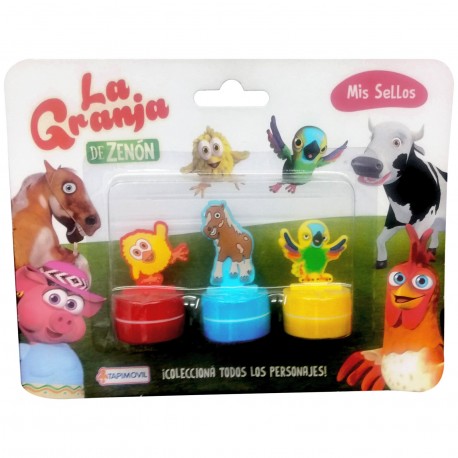 Lcg00637 3 Sellos Con Figura Granja De Zenon