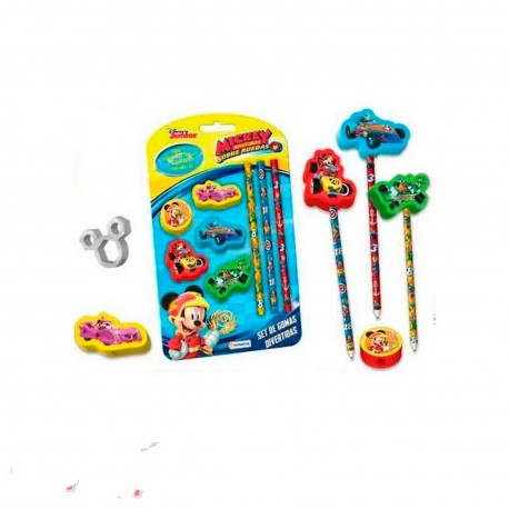 Dch07684 Set De Gomas Divertidas Mickey Roadster