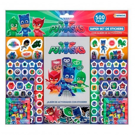 Epj00843 Set De 500 Stickers Con Album De Actividades Pjmasks