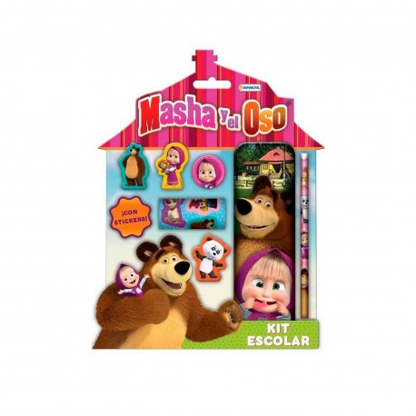 Ama02915 Kit Escolar Con Forma De Casa De Masha