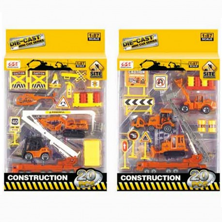 21123 Set Metal Construccion 20 Piezas 4 Modelos