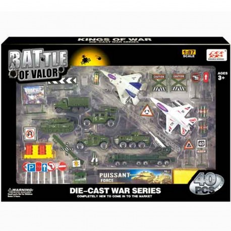 21132 Set Metal Militar 30 Piezas 4 Modelos