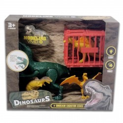 Bl6935 Set Muñecos Dinosaurios Con Luz Y Sonido