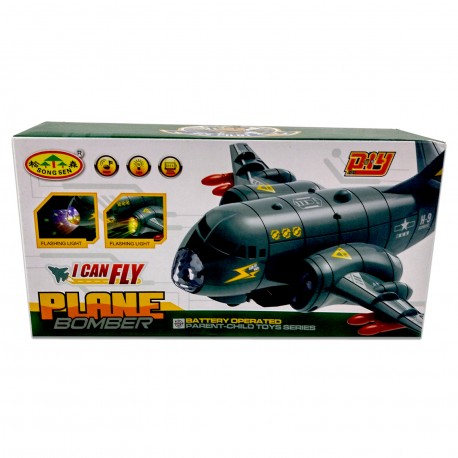 Bl6956 Avion Militar Luces Sonido Giro