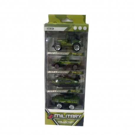 Bl4006 Set Vehiculos X 4 Militar