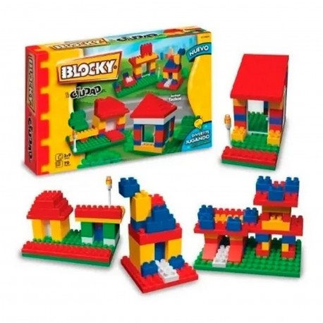 01-0604 Blocky Construccion 1 100 Piezas Con Techo