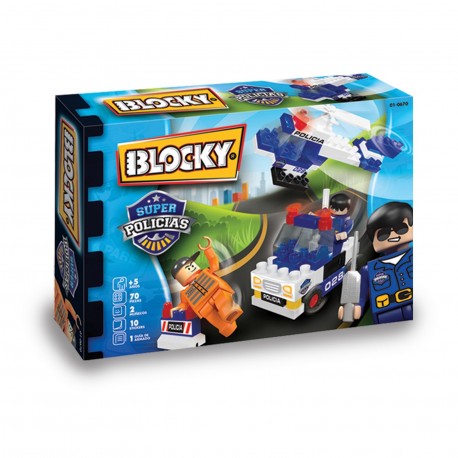 01-0670 Blocky Super Policias Persecucion 70 Piezas