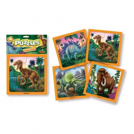 8 Puzzle Chico Dinosaurio En Bolsa