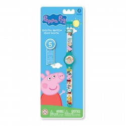 Perj6 Reloj Digital 5 Funciones Peppa Pig