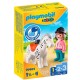 70404 1.2.3 Jinete Con Caballo Playmobil