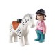 70404 1.2.3 Jinete Con Caballo Playmobil