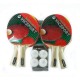 3002 Juegog0 Ping Pong 4 Paletas Red Pelotas