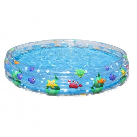 51005 Pileta Cristal Decorada 3 Aros 183X33 Cm