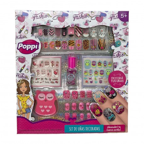 S22502 Poppi - Set De Uñas Decoradas