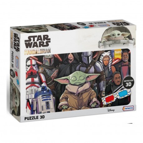 Lsw09827 Puzzle 3D 60 Piezas Con Anteojos Mandalorian