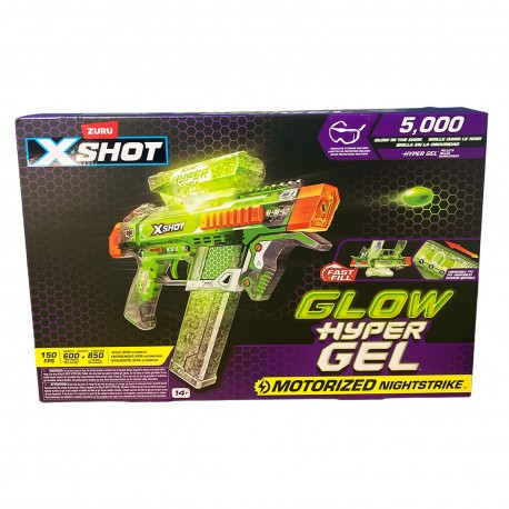 36782 X-Shot Hyper Gel Glow In The Dark Motorised Nightstrike 5000