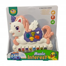 Unicornio Musical A Pilas Con Luz Y Sonido Hw21096855