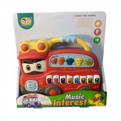 Vehiculo Bomberito A Pilas Musical 18 Cm 2226564