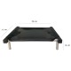 C50-1 Cama Catre Perros Mini Negro 45 X 50 Cm Ploppy-Pets