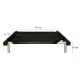 C60-1 Cama Catre Perros Chica Negro 45 X 60 Cm Ploppy-Pets