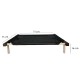 C75-1 Cama Catre Perros Mediana Negro 55 X 75 Cm Ploppy-Pets