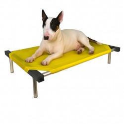 C75-6 Cama Catre Perros Mediana Amarillo 55 X 75 Cm Ploppy-Pets