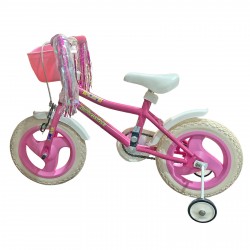 10007 Bicicleta Saya Rosa Rodado 12 Canasto