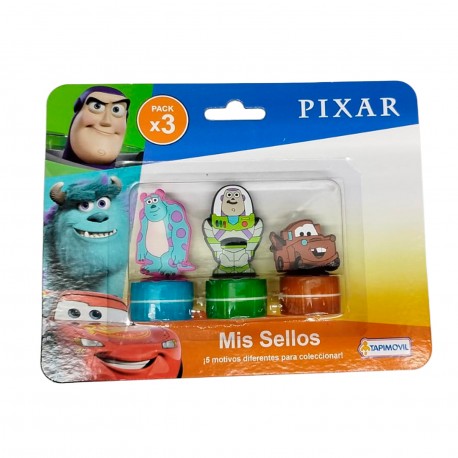 Dpx01116 3 Sellos Con Figura Pixar