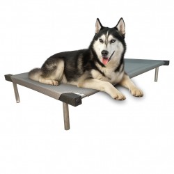 C90-2 Cama Catre Perros Grande Gris 65 X 90 Cm Ploppy-Pets