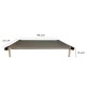 C90-2 Cama Catre Perros Grande Gris 65 X 90 Cm Ploppy-Pets