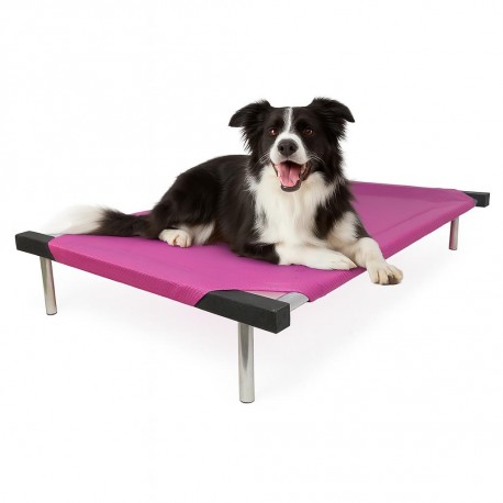 C90-4 Cama Catre Perros Grande Fucsia 65 X 90 Cm Ploppy-Pets
