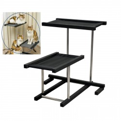 G65-1 Gimnasio Gato 2 Alturas 35-65 Cm Base 65X65 Cm Negro Ploppy-Pets