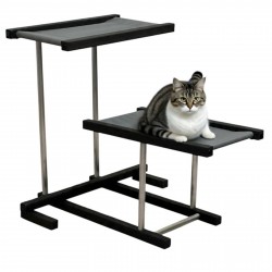 G65-2 Gimnasio Gato 2 Alturas 35-65 Cm Base 65X65 Cm Gris Cm Ploppy-Pets