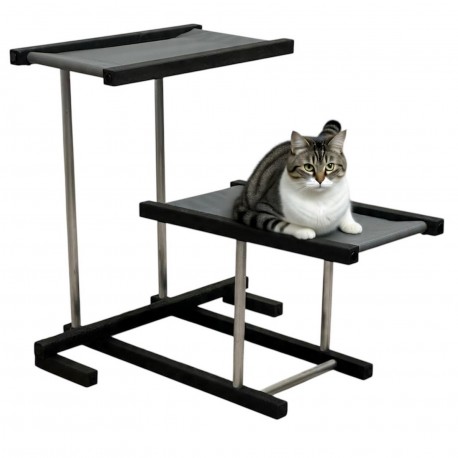 G65-2 Gimnasio Gato 2 Alturas 35-65 Cm Base 65X65 Cm Gris Cm Ploppy-Pets