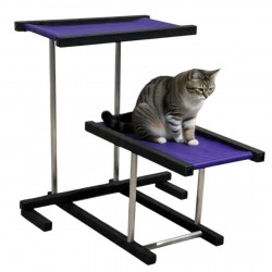 G65-3 Gimnasio Gato 2 Alturas 35-65 Cm Base 65X65 Cm Violeta Ploppy-Pets