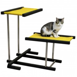 G65-6 Gimnasio Gato 2 Alturas 35-65 Cm Base 65X65 Cm Amarillo Ploppy-Pets