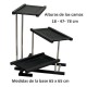 G90-1 Gimnasio Gato 3 Alturas 18/47/78 Cm Base 65X65 Cm Negro Ploppy-Pets