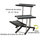 G90-2 Gimnasio Gato 3 Alturas 18/47/78 Cm Base 65X65 Cm Gris Ploppy-Pets