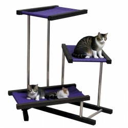 G90-3 Gimnasio Gato 3 Alturas 18/47/78 Cm Base 65X65 Cm Violeta Ploppy-Pets