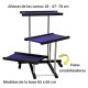 G90-3 Gimnasio Gato 3 Alturas 18/47/78 Cm Base 65X65 Cm Violeta Ploppy-Pets