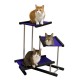 G90-3 Gimnasio Gato 3 Alturas 18/47/78 Cm Base 65X65 Cm Violeta Ploppy-Pets