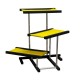 G90-6 Gimnasio Gato 3 Alturas 18/47/78 Cm Base 65X65 Cm Amarillo Ploppy-Pets