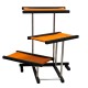 G90-7 Gimnasio Gato 3 Alturas 18/47/78 Cm Base 65X65 Cm Naranja Ploppy-Pets