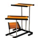 G90-7 Gimnasio Gato 3 Alturas 18/47/78 Cm Base 65X65 Cm Naranja Ploppy-Pets