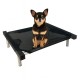 C50-1 Cama Catre Perros Mini Negro 45 X 50 Cm Ploppy-Pets