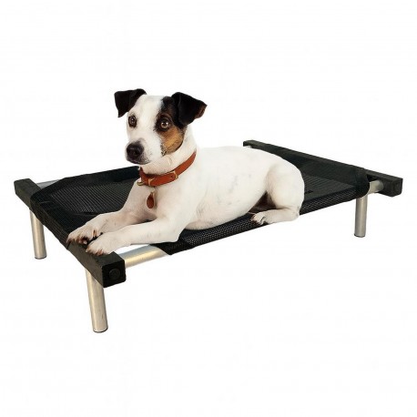 C60-1 Cama Catre Perros Chica Negro 45 X 60 Cm Ploppy-Pets