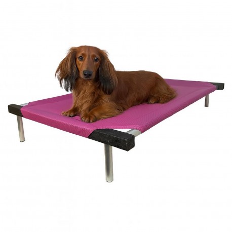 C75-4 Cama Catre Perros Mediana Fucsia 55 X 75 Cm Ploppy-Pets